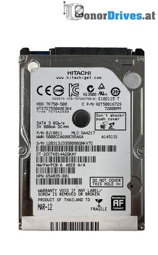 Hitachi HTS727550A9E364 - 500 GB - SATA - PCB 220 0A90269 01*