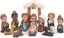 1.6-4.5" Children'S Nativity, 13-Piece Set (D3762)