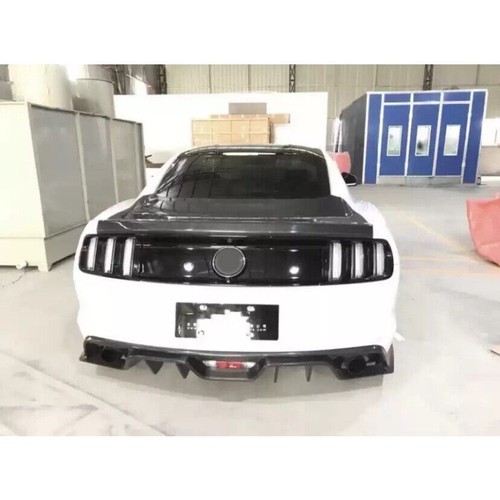 Carbon Fiber Rear Trunk Panel Decklid Trim Cover for Ford Mustang 15-17 - Picture 4 of 13