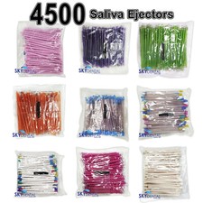 4500 (45 bags of 100) Saliva Ejectors Dental Suction Ejector Made in Italy