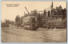 Postcard The Tram Terminus - Hampton Court Streetcar