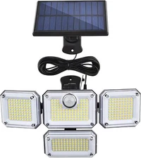 Solar Power 333 LED Light PIR Motion Sensor Outdoor Security Lamp Wall Garden