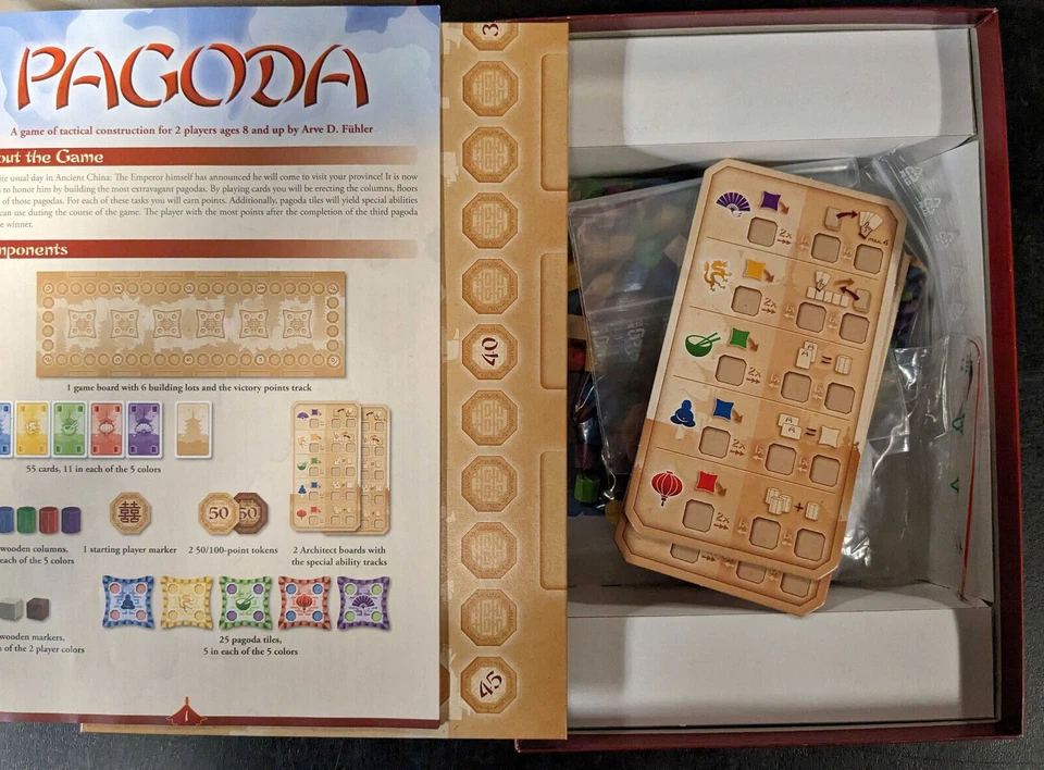 Pagoda - Ancient Architecture Board Game by Pegasus Spiele AEG (Used) - Image 2 of 4