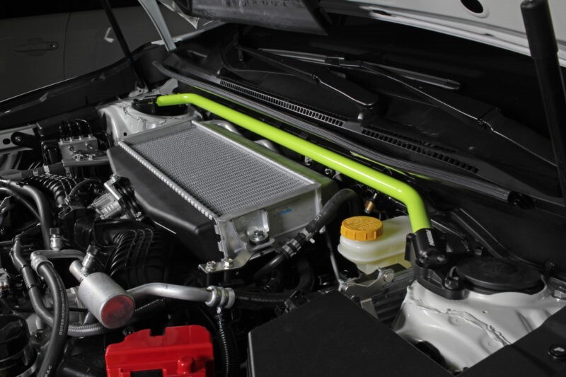Perrin Neon Yellow Front Strut Tower Bar for 2022-2025 Subaru WRX