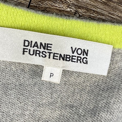 Diane Von Furstenberg Wrap Dress 100% Cashmere Linda Gray Size XS (P) Luxury - Picture 3 of 10