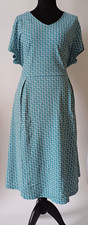 BNWT Seasalt UK Size 26-28 Women's Jersey Pier View Waisted Dress Teal