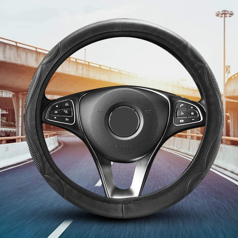 Cubierta de volante de auto duradera transpirable antideslizante para Honda EE. UU. Foto 4 de 4