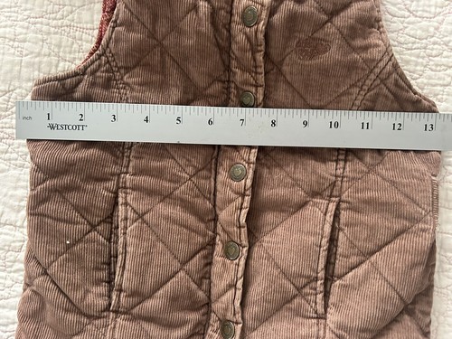 Girls Gap Vest kids small Size 4 Corduroy Brown Zipper D63* - Picture 4 of 5