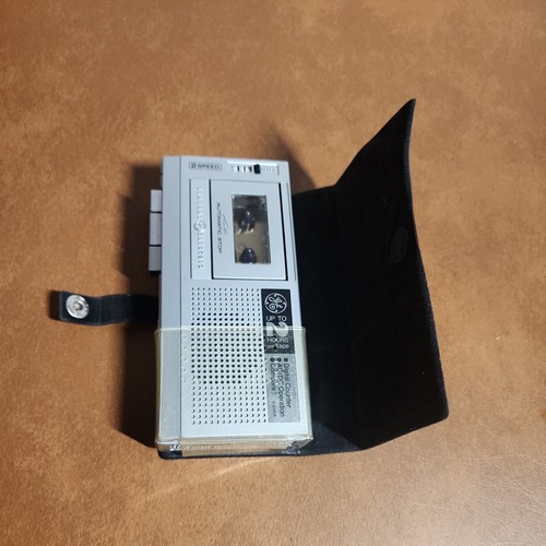 Vintage General Electric Microcassette Recorder Model 3-5340A with Vinyl Case
