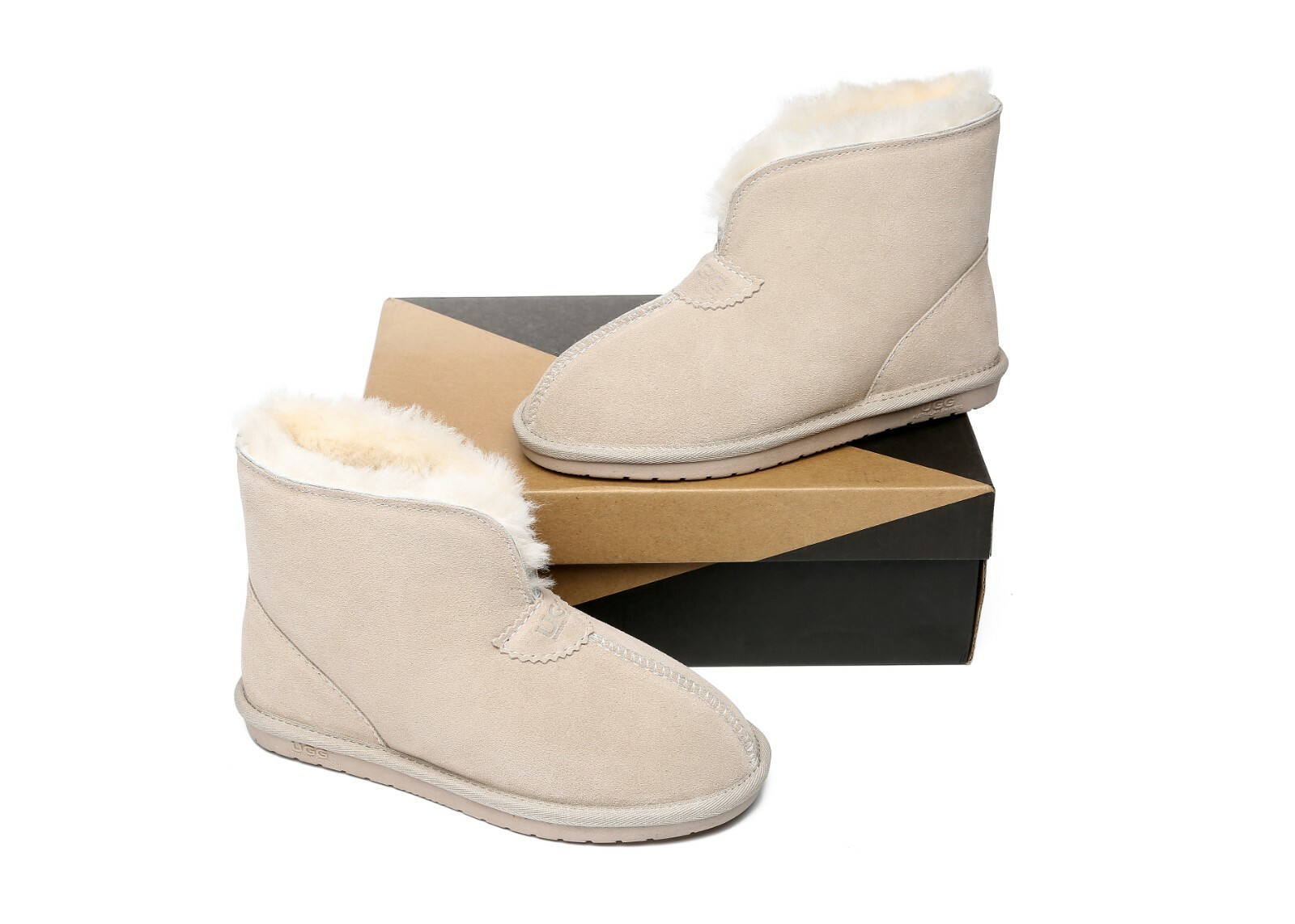 【EXTRA 15% OFF】UGG Women Men Sheepskin Water Resistant Mini Ankle Boots ...