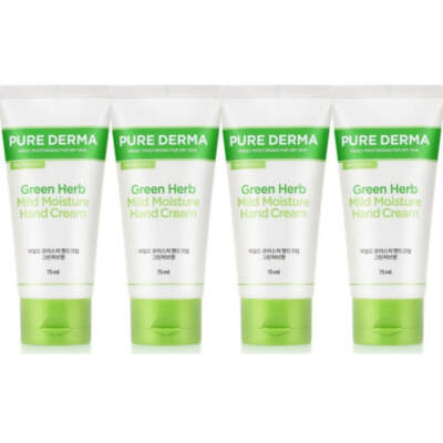 On the Body Pure Derma Green Herb Mild Moisture Hand Cream 75ml*4Pcs - FREE SHIP
