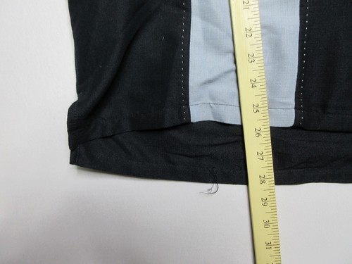 Milano Bay Stripe Short Sleeve Button-Up Mens Shirt Notched Collar Size XL Black - Picture 2 of 6