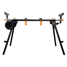 WEN Miter Saw Stand 3-Onboard Outlets Universal Design Collapsible Rolling Stand