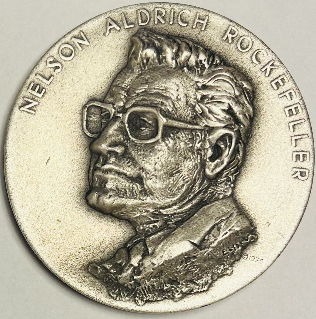Nelson Aldrich Rockefeller 0.999 Fine Silver VP Inauguration Medal - Wt 5.55oz