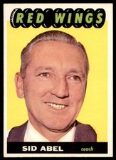 1965-66 TOPPS SID ABEL DETROIT RED WINGS #41 NRMT+