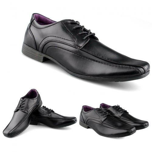 Mens Wide Fitting Shoes Black Suit 