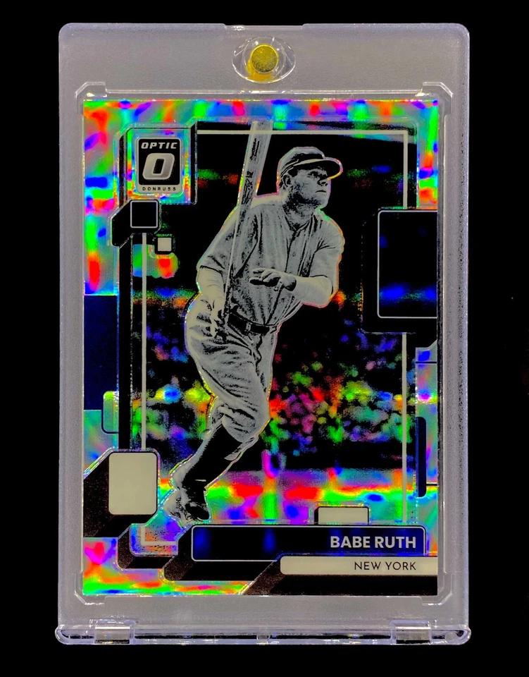 Негативная карта BABE RUTH SILVER PRIZM ПЕРЕЛИВАЮЩАЯСЯ Panini черно-белая ЯНКИ - Изображение 2 из 4