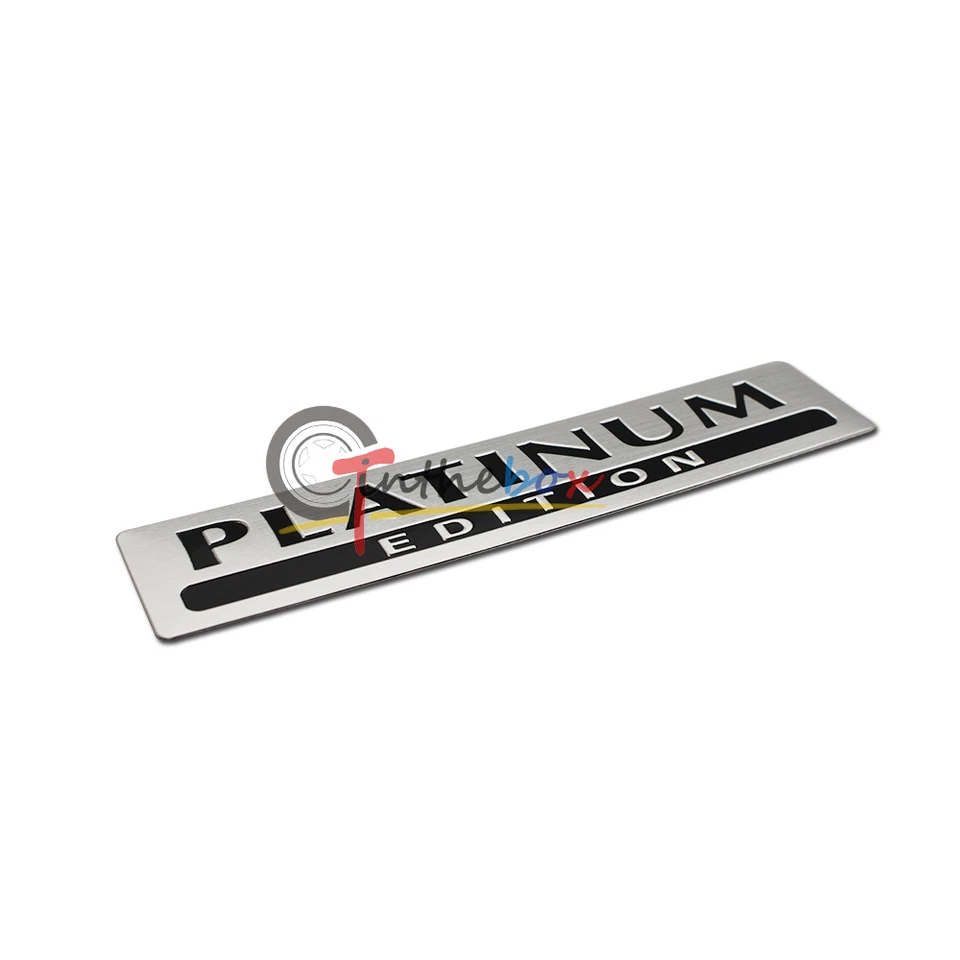 Car Bumper Trunk Sticker Emblem Badge Sticker 3D Metal Aluminum Platinum Edition - Image 2 of 4