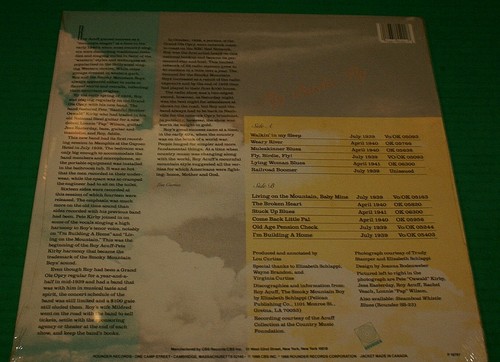 Roy Acuff & Smoky Mountain Boys 1939-41 LP Rounder Records 19797 Sealed New Oop - Picture 2 of 2