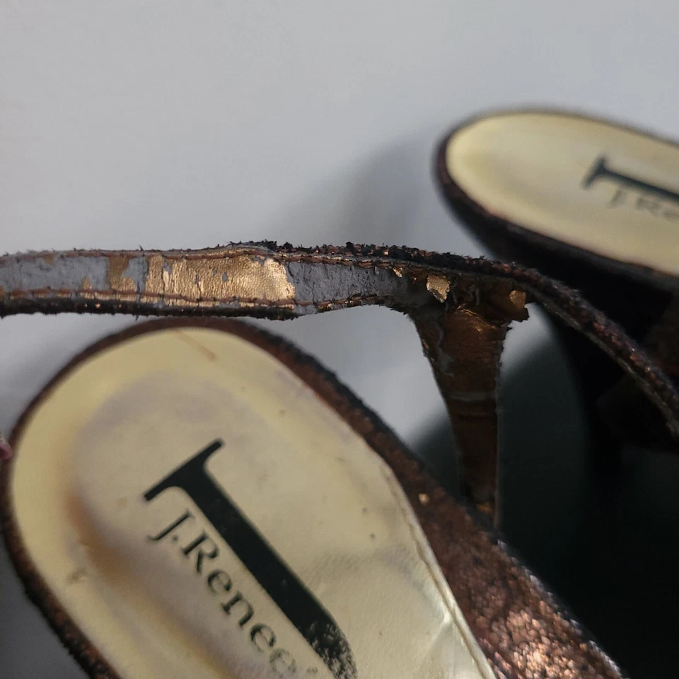 Zapatos de tacón J RENEE Bling on the Feet DIAMANTE PEDRERÍA talla 8 Foto 3 de 4