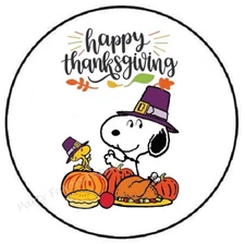 HAPPY THANKSGIVING ENVELOPE SEALS LABELS STICKERS PARTY FAVORS