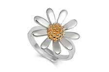 Sterling Silver & 14ct Gold Plated 20mm Daisy...