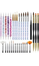 Artdone 31pcs Nail Art Brushes,Nail Art Tool Set,Nail Dotting Tools,Nail