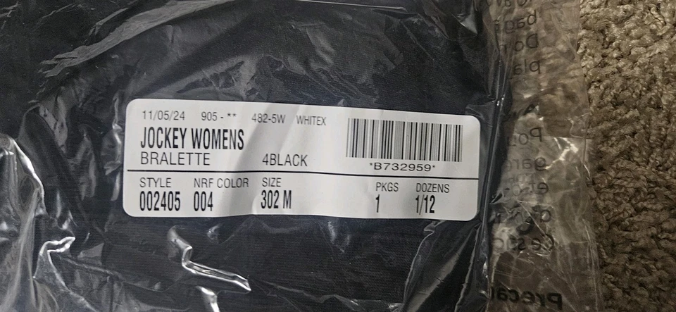 Jockey Women's Modern Micro Stretch Seamfree Bralette Black Medium - Image 2 of 3