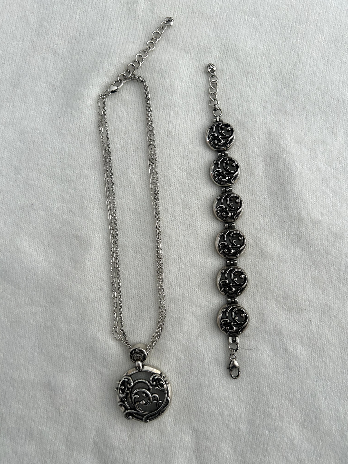 Authentic Brighton Circles & Scrollwork Necklace … - image 1