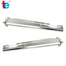 New Chrome Straight Spring Loaded Mud Flap Hanger 2.5" Bolt Spacing,30" Length