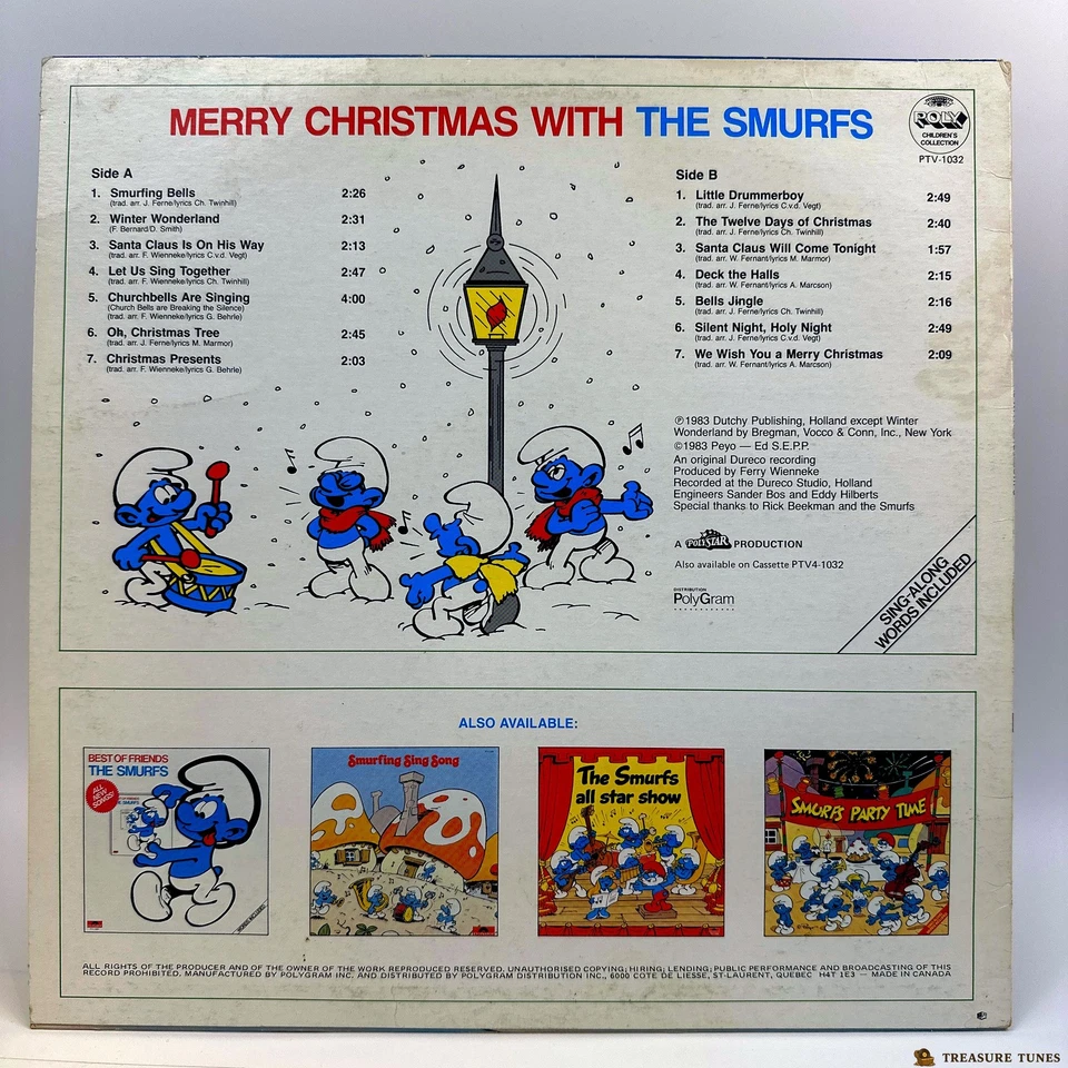 The Smurfs – Merry Christmas With The Smurfs Vinyl (LP, Stereo) - Image 3 of 4