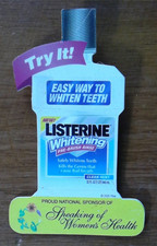 Vintage 2005 Listerine Whitening Pinback Button Pfizer Promo Women's Health Pin
