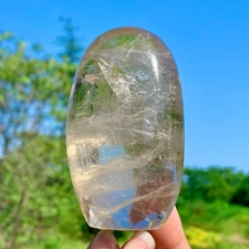 214G Natural Clear White Crystal Mineral Quartz Crystal Mineral Reiki Healing