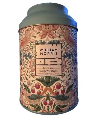 William & Morris Strawberry Theif Summer Green Tea Tin with Green Tea