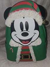 Disney Mickey Mouse Elf Holiday Christmas Womens Double Strap Shoulder Bag Purse