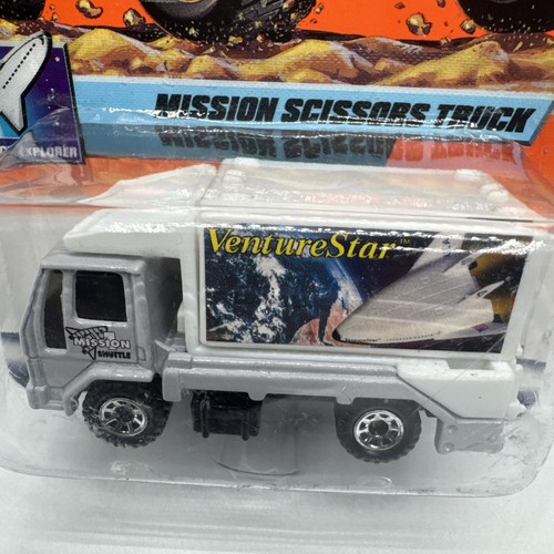 Camión Matchbox Space Explorer 1999 gris misión tijeras nuevo sellado - Imagen 2 de 3