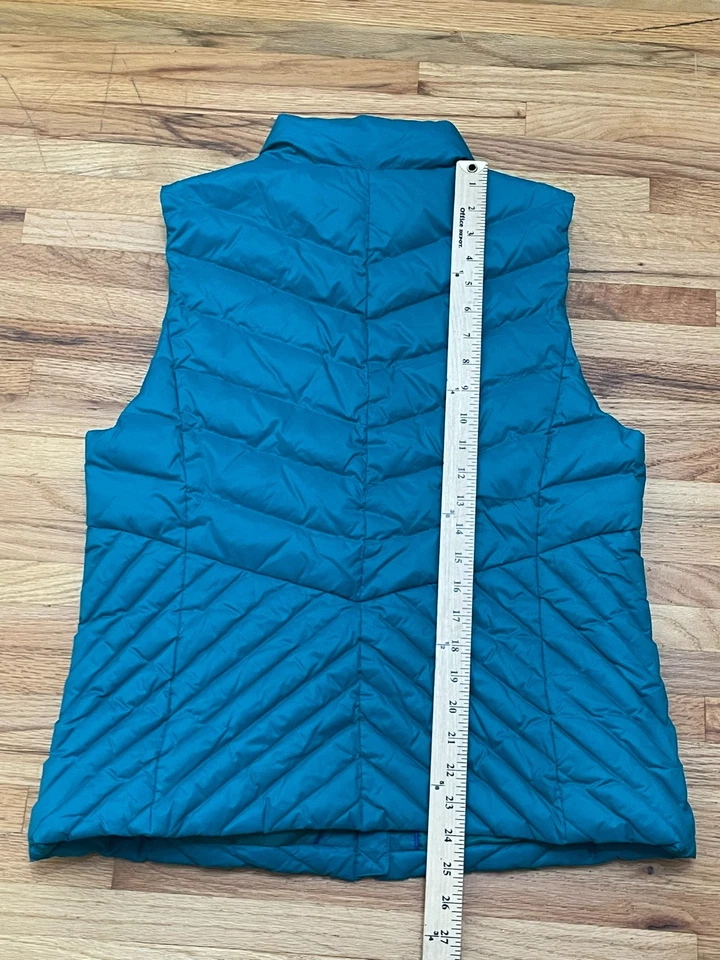 Talbots Women's L Teal Vest Puffer Quilted Down Filled Zip Casual Winter - Image 3 of 4