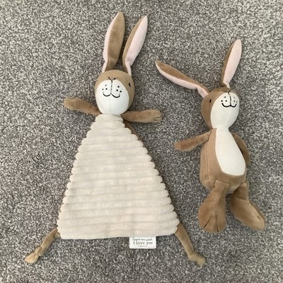 Guess How Much I Love You Nussbrauner Hase Plüsch, der klappert & Tröster 