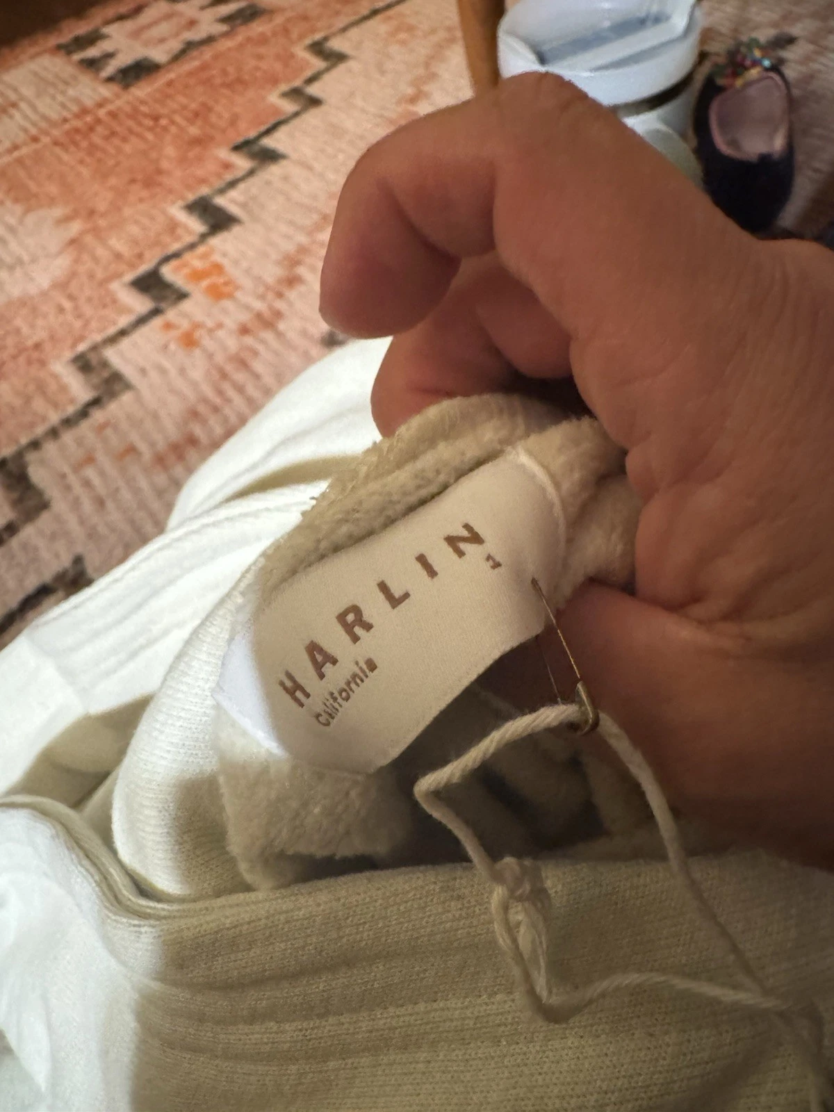 OFF WHITE Felpa con cappuccio Harlin California Small in guscio d’uovo uomo donna small nuova con etichetta