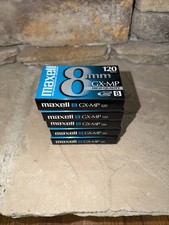 MAXELL 8MM GX-MP HIGH QUALITY P6-120 LOT OF 5 CAMCORDER VIDEO TAPES NEW SEALED