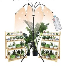 LED Grow Light With Stand - Full Spectrum, 10 Levels, 3 Time Modes, 15-72in