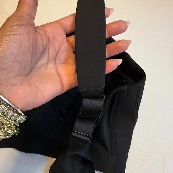 Sujetador deportivo negro Amoena soporte de alto impacto correas ajustables talla grande 42G Foto 4 de 4