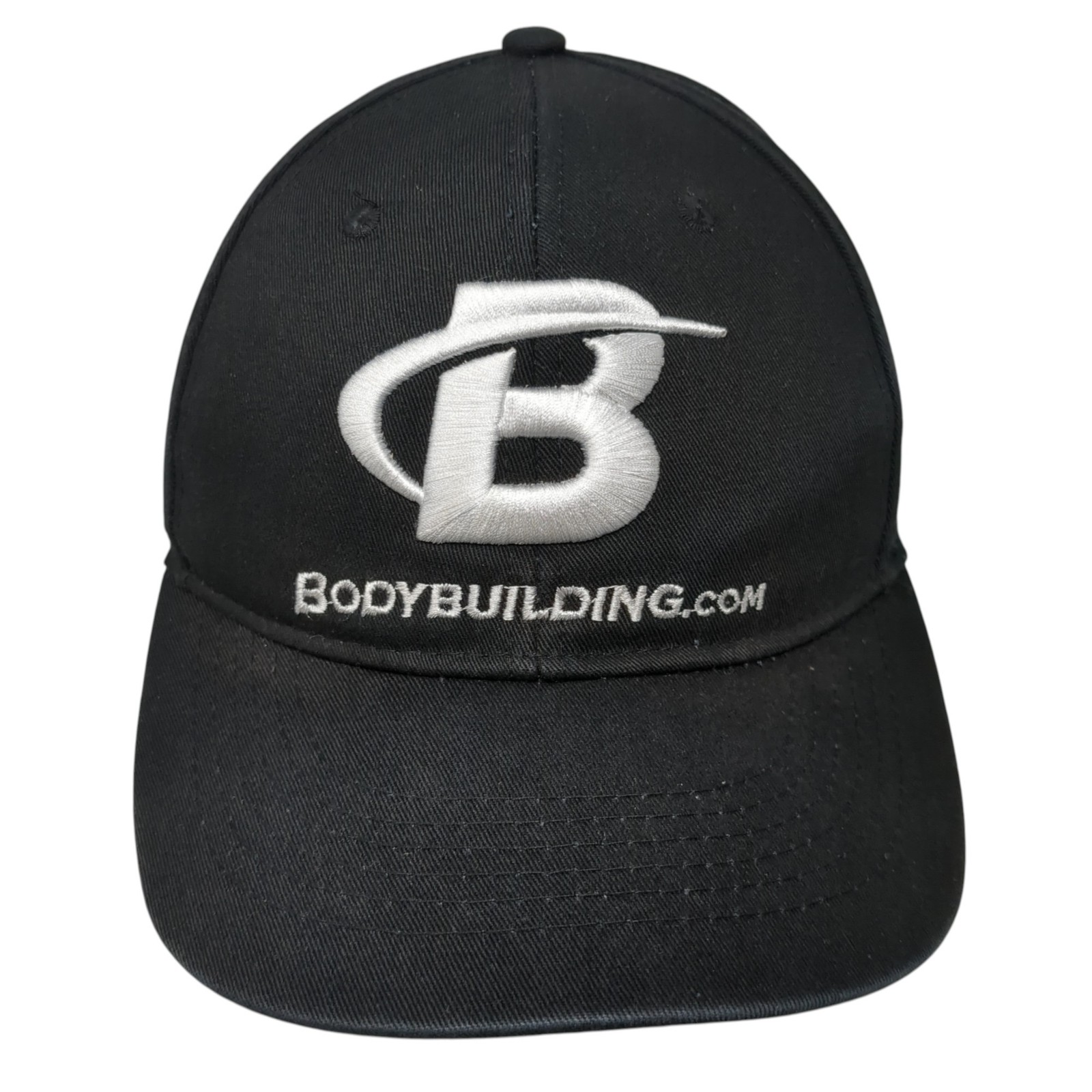 Bodybuilding Snapback Hat Solid Black One Size Em… - image 1