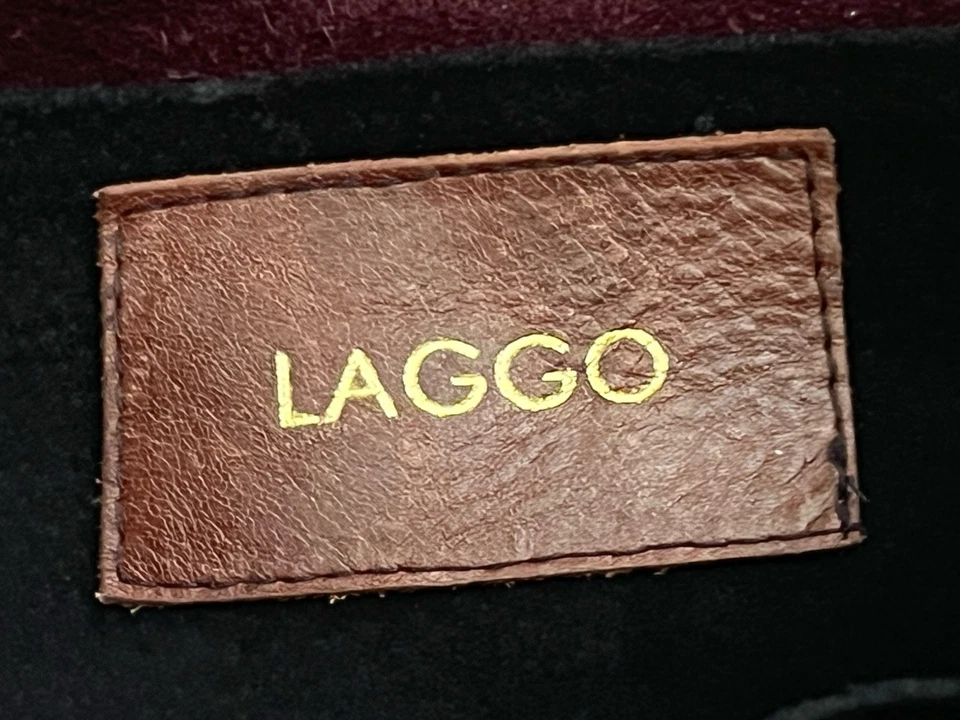 LAGGO Maurice Flap Over Saddle Bag with Fringe In Brown Pebbled Leather $550 EUC - Image 4 of 4