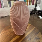 Vintage 80s Anchor Hocking Pink Art Decor Glass Vase  12.5” Excellent Condition