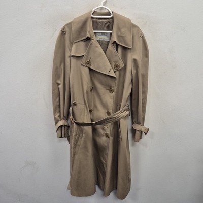 Aquascutum Aqua5 Vintage Beige Baumwolle Mittellang Trench Gürtel City Mantel Uk 38