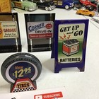 1997 Hallmark Kiddie Car Corner Garage Gas Collection Sidewalk Sales Signs Lot — photo 3