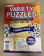 Take a Break Variety Puzzles Adult Activity Book ~ Large Print ~ Easy & Fun