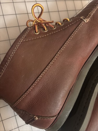Botas LL BEAN Signature Cuero Marrón JACKMAN Camp Moc Puntera Chukka Para Hombres Talla 11 D - Imagen 8 de 20