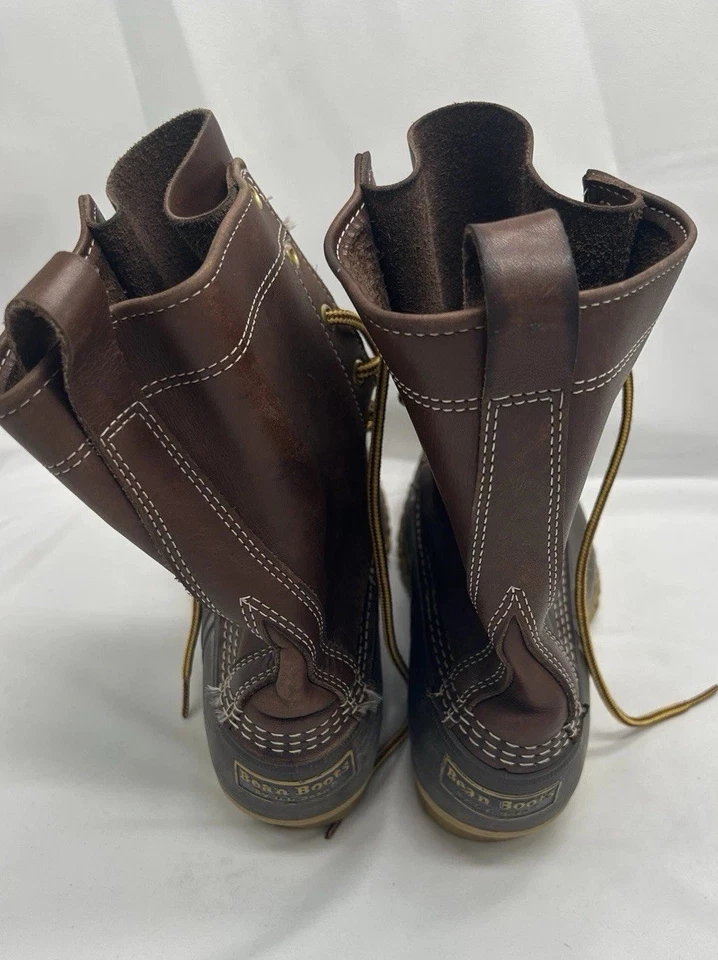 LL Bean Bean ботинки утка охоты ботинки кожи мужской размер 8,5 M сделано в США новый - Изображение 4 из 4